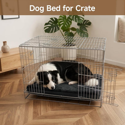 Waterproof Dog Bed for Crate, Reversible Outdoor Dog Crate Bed, Kennel Beds Pet for Small Dogs, Waterproof, Wipeable, Anti-Slip, Washable, 23" X 17", Black